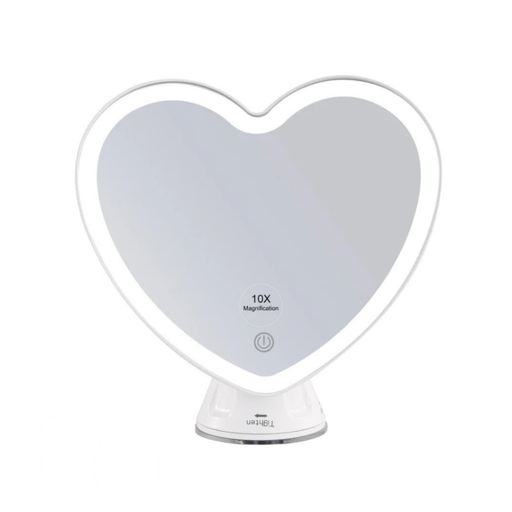 Impressions LED Sweetheart 10x White Heart Vanity Mirror NWT NIB